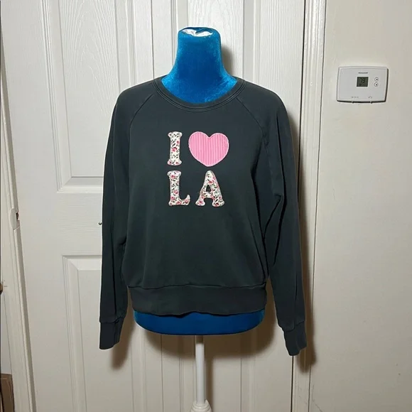 Anthropologie LETLUV I ❤️ LA Crew Sweatshirt Women’s XS - Picture 2 of 6
